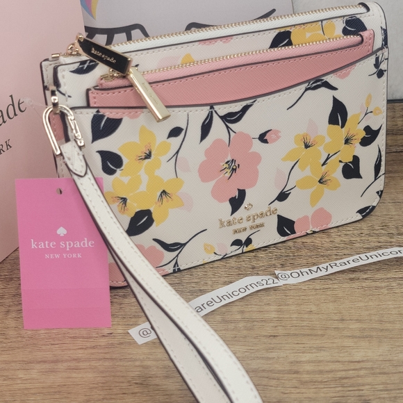 🌸LAST ONE🌸Kate Spade Lily Blooms 3pc Wristlet Set -NEW - Picture 2 of 16